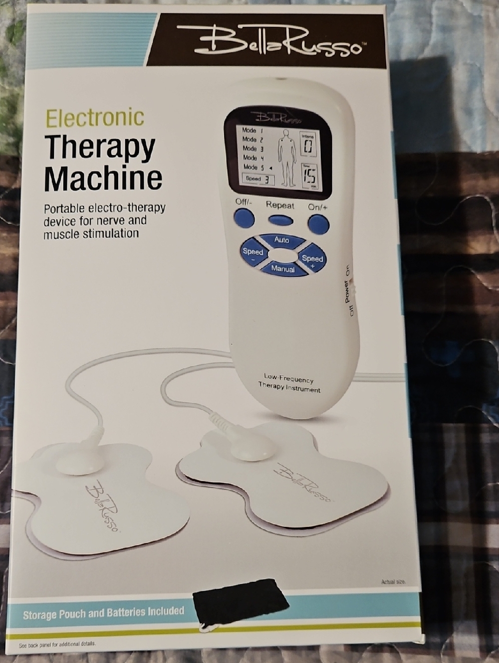 White Electronic Therapy Machine - Portable TENS Device
